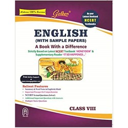 Golden English: (With Sample Papers) A book with a Difference for Class- 8